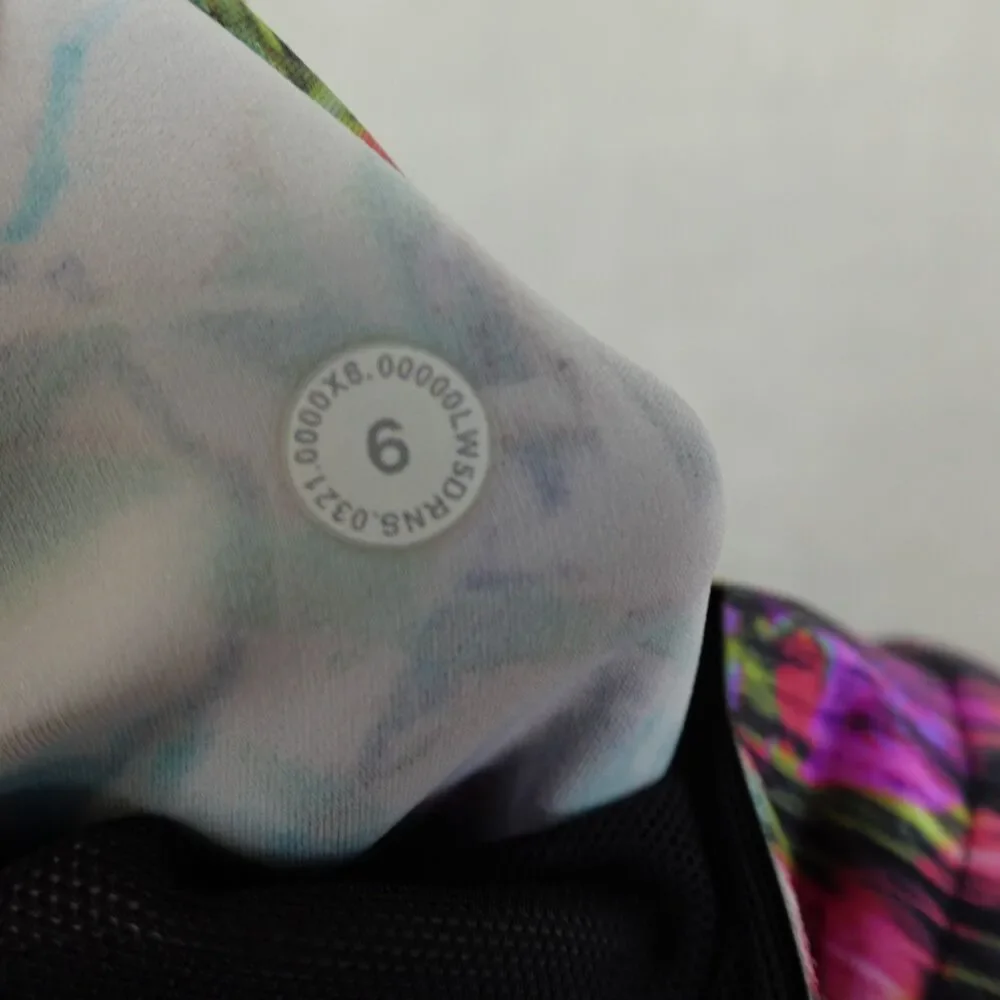 Lululemon Base Pace High Rise Running Tight Sz 6 Hyper Flow Pink Multi